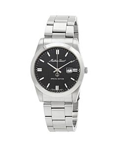 Men's Mathy Chess Stainless Steel Black Dial Watch