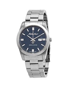 Men's Mathy Chess Stainless Steel Blue Dial Watch
