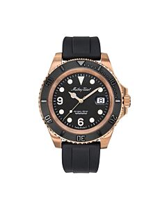 Men's Mathy Design Silicone Black Dial Watch