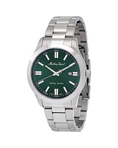 Men's Mathy I Jumbo Stainless Steel Green Dial Watch