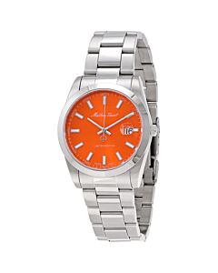 Men's Mathy I LE Stainless Steel Orange Dial Watch