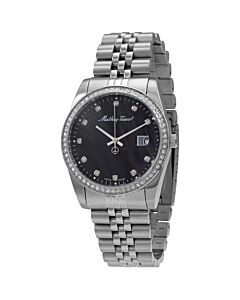 Men's Mathy IV Stainless Steel 316L Black Mother of Pearl Dial Watch