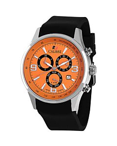 Men's Mauler Chronograph Silicone Orange Dial Watch