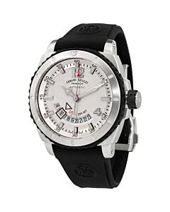 Men's Melrose Collection SH5 Rubber Silver Dial Watch