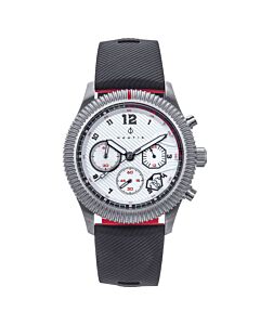 Men's Meridian Chronograph Rubber White Dial Watch