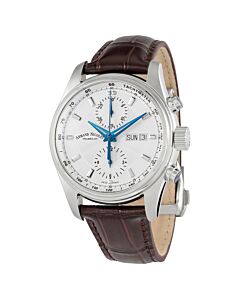 Men's MH2 Chronograph Leather Silver Dial Watch