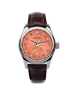 Men's MH2 Leather (Faux Alligator) Salmon Dial Watch