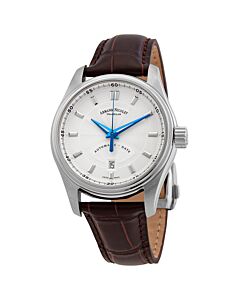 Men's MH2 Leather Silver-tone Dial Watch
