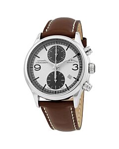 Men's MHA Chronograph Leather Silver Dial Watch