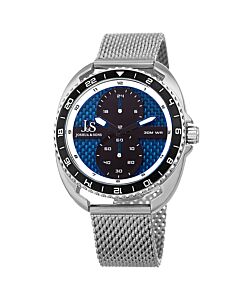 Men's Stainless Steel Mesh Blue and Black Dial