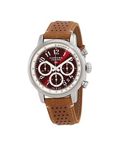 Men's Mille Miglia Chronograph Leather Red Dial Watch