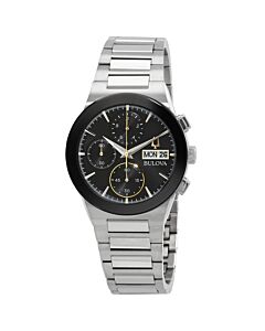 Men's Millennia Chronograph Stainless Steel Black Dial Watch