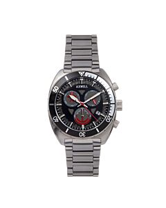 Mens-Minister-Chronograph-Stainless-Steel-Black-Dial-Watch