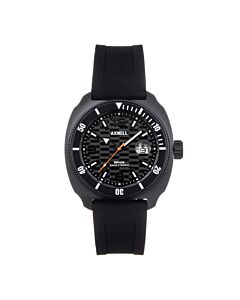 Men's Mirage Silicone Black Dial Watch