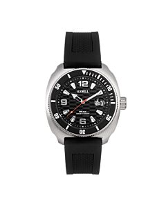 Men's Mirage Silicone Black Dial Watch