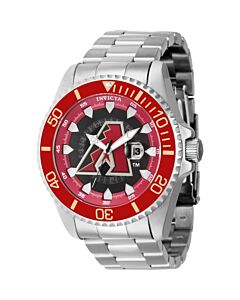 Men's MLB Stainless Steel Ivory and Red and White and Black Dial Watch
