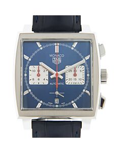 Men's Monaco Chronograph (Alligator) Leather Blue Sunray Dial Watch