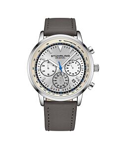 Men's Monaco Chronograph Leather Silver Dial Watch