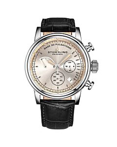 Men's Monaco Chronograph Leather White Dial Watch