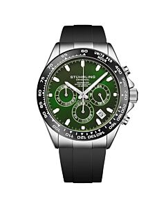 Men's Monaco Chronograph Rubber Green Dial Watch