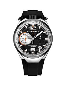 Men's Monaco Rubber Black Dial Watch