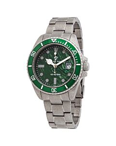 Men's Montego Vintage Stainless Steel Green Dial Watch