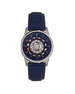 Men's Monterey Genuine Leather Blue Dial Watch
