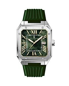 Men's Mosaic Rubber Green Dial Watch
