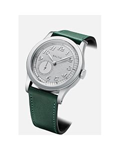 Men's Mr01 Leather Silver-tone Dial Watch