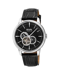 Men's Mulberry Leather Black Dial Watch