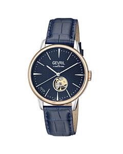 Men's Mulberry Leather Blue (Open Heart) Dial Watch