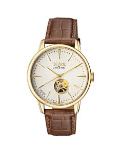 Men's Mulberry Open Heart Leather Silver Dial