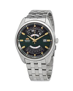 Men's Multi Year Stainless Steel Green Dial Watch