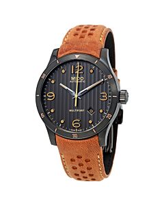 Men's Multifort Leather Anthracite Dial