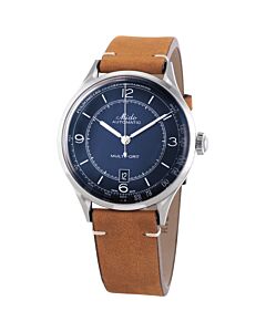 Men's Multifort Patrimony (Patina) Leather Blue Dial Watch