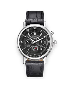 Men's Multimatic (Calfskin) Leather Black Dial Watch