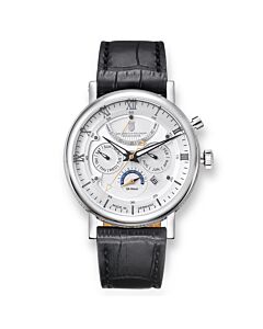 Men's Multimatic (Calfskin) Leather Silver Dial Watch