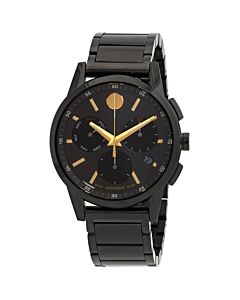 Men's Museum Sport Chronograph Stainless Steel Black Dial Watch