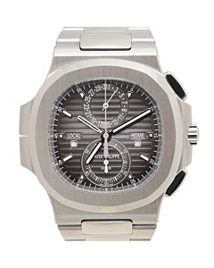 Men's Nautilus Chronograph Stainless Steel Black Gradated Dial Watch