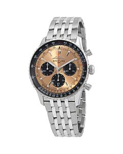 Men's Navitimer Chronograph Stainless Steel Brown Dial Watch