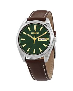 Men's Neo Classic Leather Green Dial Watch