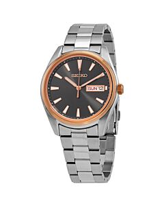 Men's Neo Classic Stainless Steel Black Dial Watch