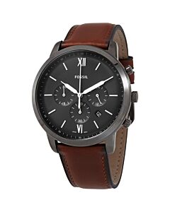 Men's Neutra Chronograph Leather Black Dial Watch