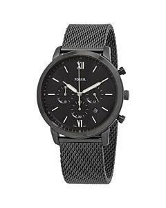Men's Neutra Chronograph Stainless Steel Mesh Black Dial Watch