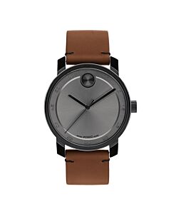 Men's New Bold Access Leather Grey Dial Watch