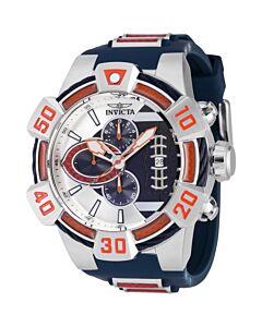 Men's NFL Chronograph Glass Fiber and Silicone Gunmetal and Orange and Silver Dial Watch