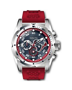 Men's NFL Chronograph Silicone Red and Black Dial Watch