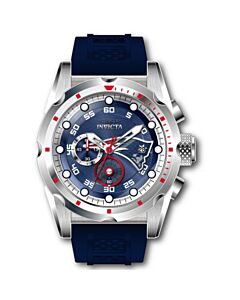 Men's NFL Chronograph Silicone Red and Silver and White and Blue Dial Watch