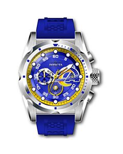 Men's NFL Chronograph Silicone Yellow and Orange and Silver and White and Blue Dial Watch