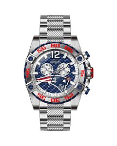 Men's Nfl Chronograph Stainless Steel Blue Dial Watch